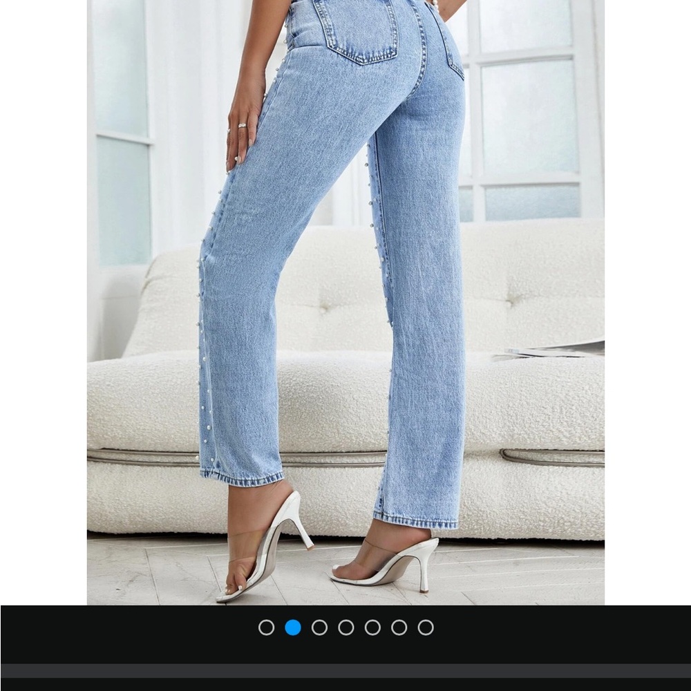 Amazon Essentials Women's Light Blue Straight Leg… - image 2